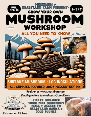 2.18.24 Mushroom Workshop - Shiitake Log Inoculation - at Heartland Collective